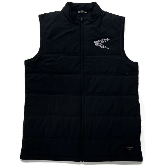 Travis Mathew Vest Mens Medium Black Cold Bay Puffer Full Zip Golf Windbreaker